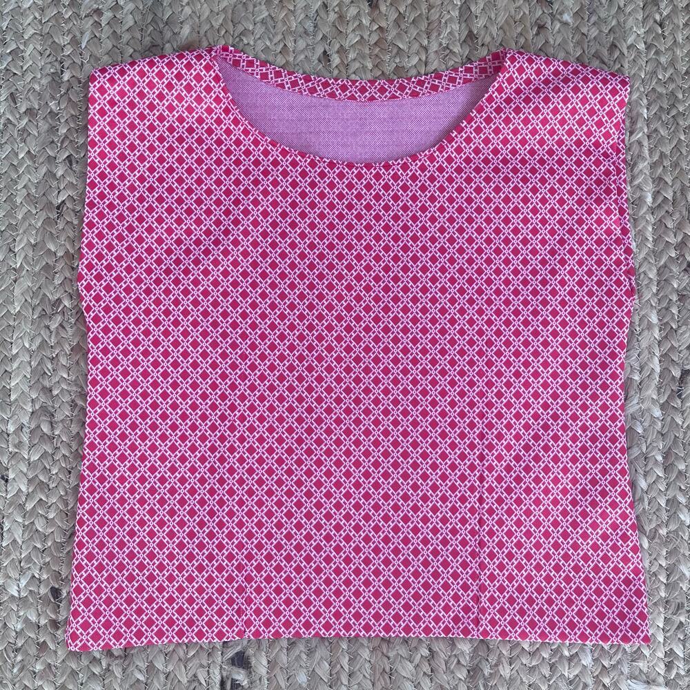 Vintage 70s handmade red polyester top - Picture 3 of 3